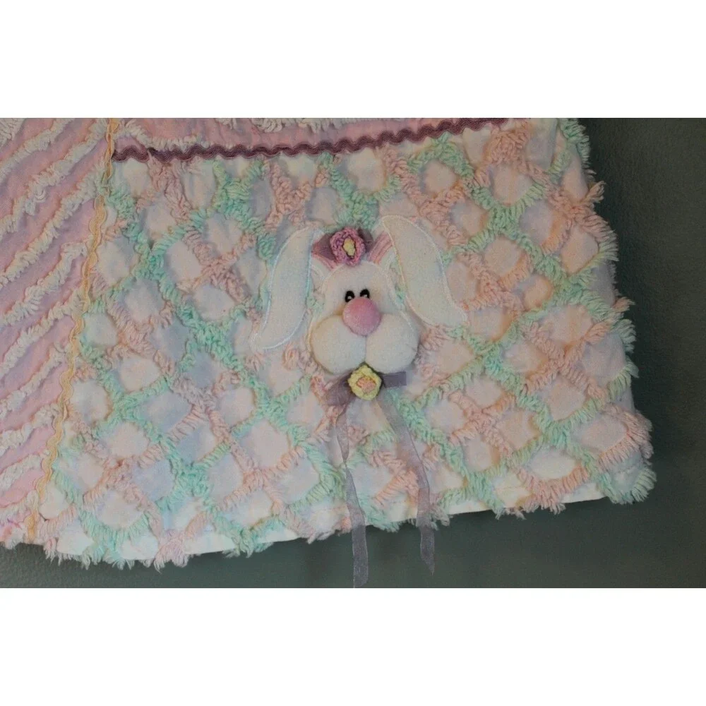 Chenille Creations Pink Purple Spring Bunny Rabbit Girls Dress Size 4/5T
